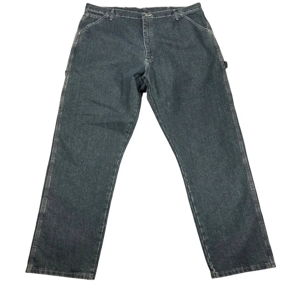 Wrangler Carpenter Jeans Mens‎ 42x32 Dark Wash Denim Work Pants 94OR0QW